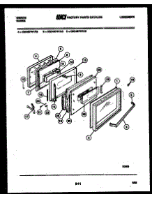 04 - Door Parts parts for Frigidaire Range CEC4S7WTAB from AppliancePartsPros.com