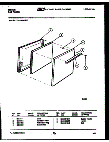 03 - Door Parts parts for Frigidaire Range CGA1M2WSTD from AppliancePartsPros.com