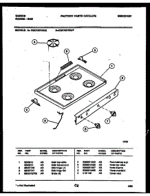 03 - Cooktop Parts parts for Frigidaire Range CGC1M1WXF from AppliancePartsPros.com