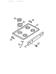 03 - Cooktop parts for Frigidaire Range CGC355DXC from AppliancePartsPros.com