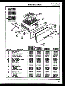 11 - Broiler Drawer Parts parts for Frigidaire Range CGC2M4WSTA from AppliancePartsPros.com