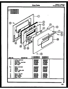 22 - Door Parts parts for Frigidaire Range CGC2M4WSTA from AppliancePartsPros.com