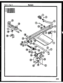 07 - Burners parts for Frigidaire Range CGC3M3WSTA from AppliancePartsPros.com