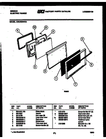 03 - Door Parts parts for Frigidaire Range CEC3M2WXA from AppliancePartsPros.com