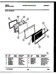 03 - Door Parts parts for Frigidaire Range CEC3M2WXB from AppliancePartsPros.com