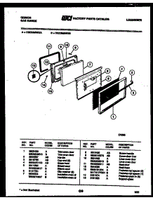 05 - Door Parts parts for Frigidaire Range CGC3M6WXA from AppliancePartsPros.com