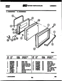 04 - Door Parts parts for Frigidaire Range CEC3M5WSAB from AppliancePartsPros.com