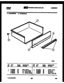 07 - Drawer Parts parts for Frigidaire Range CEC3M5WSAB from AppliancePartsPros.com