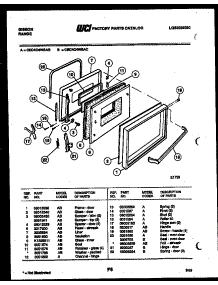 03 - Door Parts parts for Frigidaire Range CEC4C4WSAB from AppliancePartsPros.com