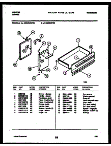 03 - Drawer Parts parts for Frigidaire Range CEE2M4WS5 from AppliancePartsPros.com
