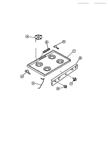 03 - Cooktop parts for Frigidaire Range CGC1M1DXD from AppliancePartsPros.com