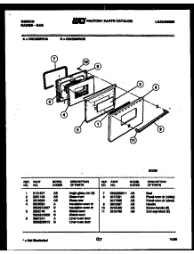 05 - Door Parts parts for Frigidaire Range CGC2M5WXA from AppliancePartsPros.com