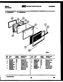 04 - Door Parts parts for Frigidaire Range CGC3M4WXB from AppliancePartsPros.com