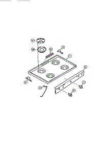 03 - Cooktop parts for Frigidaire Range CGC3M4DXD from AppliancePartsPros.com
