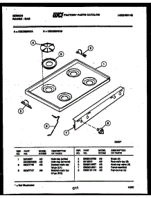 03 - Cooktop Parts parts for Frigidaire Range CGC3S5WXA from AppliancePartsPros.com