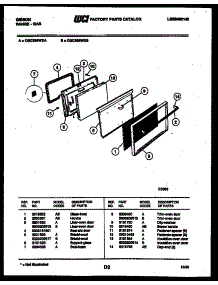 06 - Door Parts parts for Frigidaire Range CGC3S5WXA from AppliancePartsPros.com