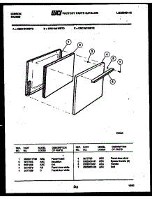 05 - Door Parts parts for Frigidaire Range CEC1M1WSTE from AppliancePartsPros.com