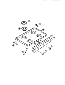 03 - Cooktop parts for Frigidaire Range CGC4C6DXD from AppliancePartsPros.com