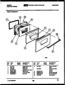 03 - Door Parts parts for Frigidaire Range CEC2M4WXD from AppliancePartsPros.com