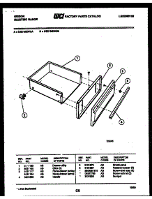 07 - Drawer Parts parts for Frigidaire Range CEC1M2WXB from AppliancePartsPros.com