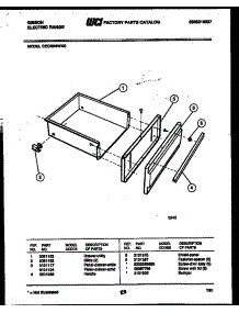 05 - Drawer Parts parts for Frigidaire Range CEC2M4WXD from AppliancePartsPros.com