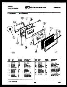 03 - Door Parts parts for Frigidaire Range CEC4M4WXB from AppliancePartsPros.com