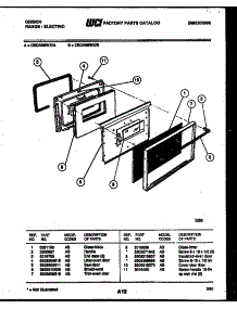 03 - Door Parts parts for Frigidaire Range CEC4M6WXB from AppliancePartsPros.com