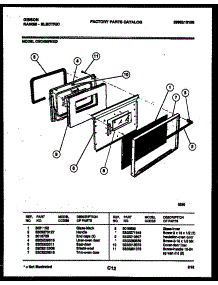 03 - Door Parts parts for Frigidaire Range CEC4M6WXD from AppliancePartsPros.com