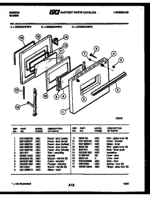 04 - Door Parts parts for Frigidaire Range CEE2M4WSPC from AppliancePartsPros.com