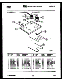 05 - Cooktop And Broiler Parts parts for Frigidaire Range CEE2M4WSPC from AppliancePartsPros.com