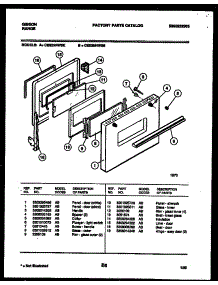 04 - Door Parts parts for Frigidaire Range CEE2M4WSE from AppliancePartsPros.com