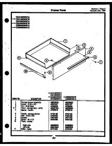 02 - Drawer Parts parts for Frigidaire Range CEC1M2WSAA from AppliancePartsPros.com