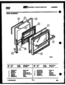 04 - Door Parts parts for Frigidaire Range CEC3M5WSAD from AppliancePartsPros.com