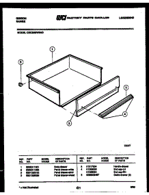 07 - Drawer Parts parts for Frigidaire Range CEC3M5WSAD from AppliancePartsPros.com