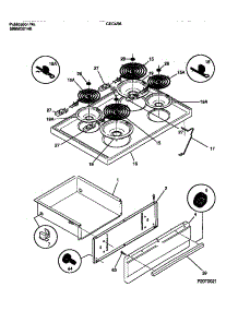 04 - Top / Drawer parts for Frigidaire Range CEC4S6DXE from AppliancePartsPros.com