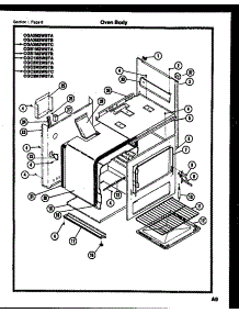 05 - Oven Body parts for Frigidaire Range CGC1M3WSTA from AppliancePartsPros.com