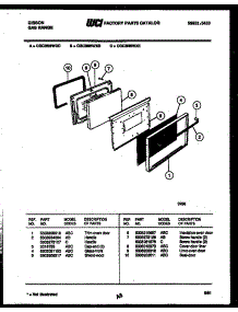 05 - Door Parts parts for Frigidaire Range CGC3M6WXD from AppliancePartsPros.com