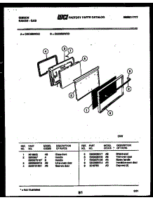 06 - Door Parts parts for Frigidaire Range CGC3S5WXD from AppliancePartsPros.com