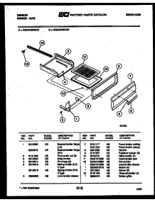04 - Broiler Drawer Parts parts for Frigidaire Range CGC4C6WXC from AppliancePartsPros.com