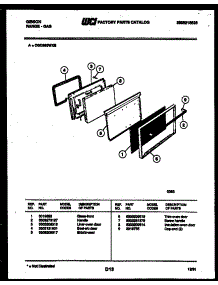 06 - Door Parts parts for Frigidaire Range CGC3S5WXE from AppliancePartsPros.com