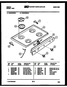 03 - Cooktop Parts parts for Frigidaire Range CGC4C6WXD from AppliancePartsPros.com