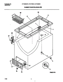 03 - Cabinet / Controls / Shelves parts for Frigidaire Freezer GFC09M3EW1 from AppliancePartsPros.com