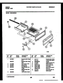 04 - Broiler Drawer Parts parts for Frigidaire Range CGC4C6WXE from AppliancePartsPros.com