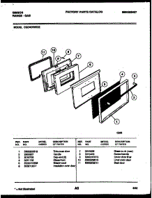 05 - Door Parts parts for Frigidaire Range CGC4C6WXE from AppliancePartsPros.com