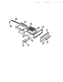 04 - Broiler Drawer parts for Frigidaire Range CGC4M6DXD from AppliancePartsPros.com