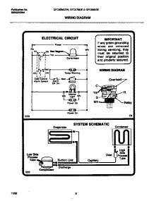 05 - Wiring Diagram parts for Frigidaire Freezer GFC09M3EW1 from AppliancePartsPros.com