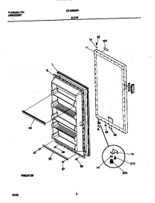 02 - Door parts for Frigidaire Freezer GFU09M2HW2 from AppliancePartsPros.com