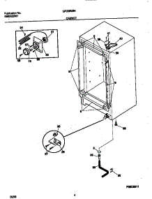 03 - Cabinet parts for Frigidaire Freezer GFU09M2HW2 from AppliancePartsPros.com