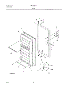 03 - Door parts for Gibson Freezer GFU20F5AW0 from AppliancePartsPros.com