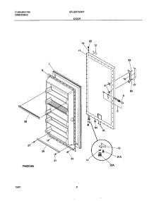 03 - Door parts for Gibson Freezer GFU20F5AW1 from AppliancePartsPros.com